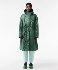 Lacoste Jacken & Mäntel>Langer, Wasserfester Parka Mit Kapuze Dunkelgrun Smi