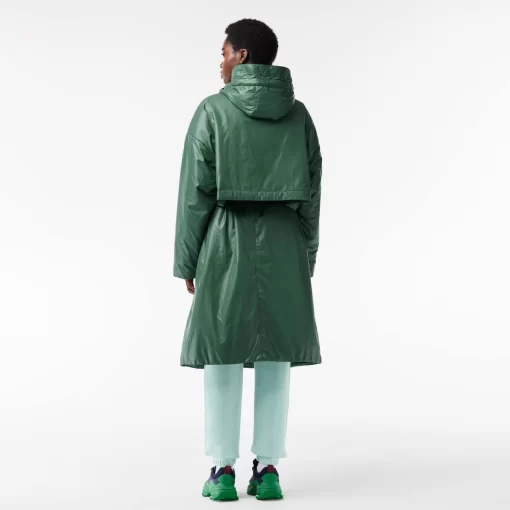 Lacoste Jacken & Mäntel>Langer, Wasserfester Parka Mit Kapuze Dunkelgrun Smi