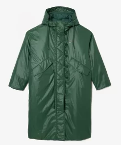 Lacoste Jacken & Mäntel>Langer, Wasserfester Parka Mit Kapuze Dunkelgrun Smi