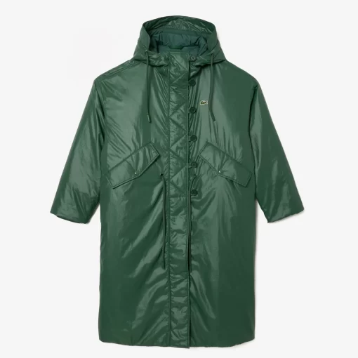 Lacoste Jacken & Mäntel>Langer, Wasserfester Parka Mit Kapuze Dunkelgrun Smi