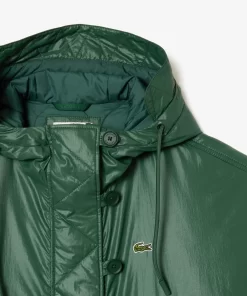 Lacoste Jacken & Mäntel>Langer, Wasserfester Parka Mit Kapuze Dunkelgrun Smi