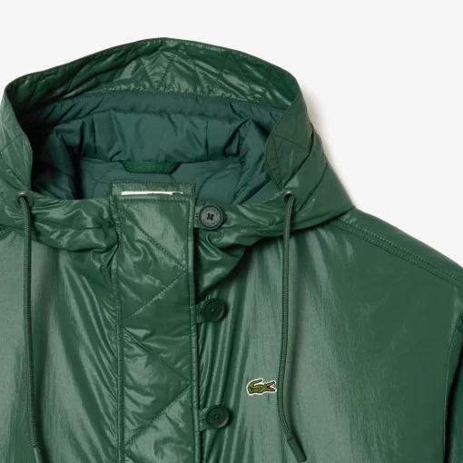 Lacoste Jacken & Mäntel>Langer, Wasserfester Parka Mit Kapuze Dunkelgrun Smi