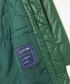 Lacoste Jacken & Mäntel>Langer, Wasserfester Parka Mit Kapuze Dunkelgrun Smi