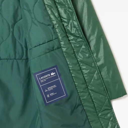 Lacoste Jacken & Mäntel>Langer, Wasserfester Parka Mit Kapuze Dunkelgrun Smi