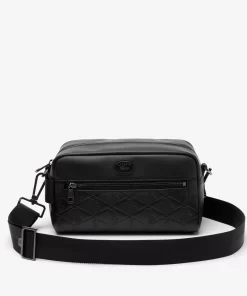 Lacoste Umhangetaschen & Gürteltaschen>Ledertasche Mit Monogramm-Aufdruck Black 000