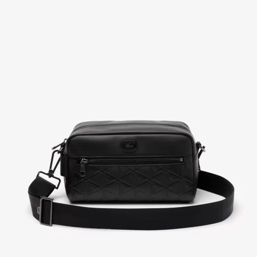 Lacoste Umhangetaschen & Gürteltaschen>Ledertasche Mit Monogramm-Aufdruck Black 000