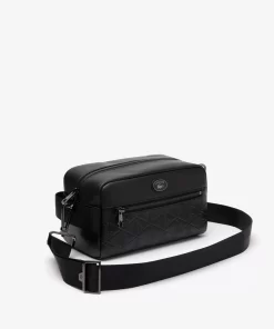 Lacoste Umhangetaschen & Gürteltaschen>Ledertasche Mit Monogramm-Aufdruck Black 000