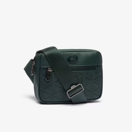 Lacoste Umhangetaschen & Gürteltaschen>Leder-Umhangetasche Mit Monogramm-Aufdruck Sinople B43