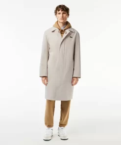 Lacoste Jacken & Mäntel>Leichter Wasserfester Trenchcoat Aus Baumwolltwill Grau Buq