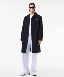 Lacoste Jacken & Mäntel>Leichter Wasserfester Trenchcoat Aus Baumwolltwill Navy Blau Hde