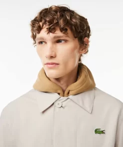 Lacoste Jacken & Mäntel>Leichter Wasserfester Trenchcoat Aus Baumwolltwill Grau Buq