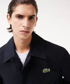 Lacoste Jacken & Mäntel>Leichter Wasserfester Trenchcoat Aus Baumwolltwill Navy Blau Hde