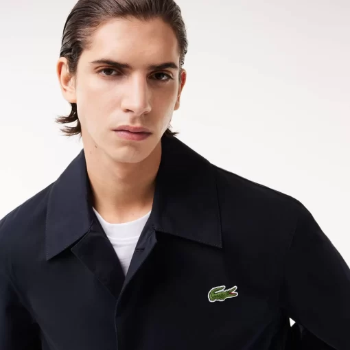 Lacoste Jacken & Mäntel>Leichter Wasserfester Trenchcoat Aus Baumwolltwill Navy Blau Hde