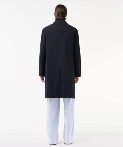 Lacoste Jacken & Mäntel>Leichter Wasserfester Trenchcoat Aus Baumwolltwill Navy Blau Hde