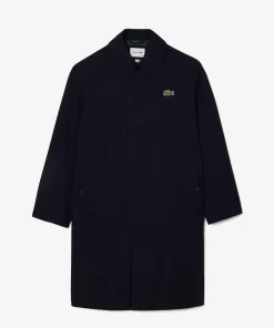 Lacoste Jacken & Mäntel>Leichter Wasserfester Trenchcoat Aus Baumwolltwill Navy Blau Hde