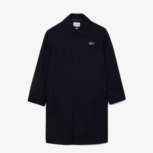 Lacoste Jacken & Mäntel>Leichter Wasserfester Trenchcoat Aus Baumwolltwill Navy Blau Hde