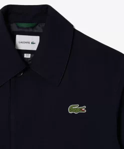 Lacoste Jacken & Mäntel>Leichter Wasserfester Trenchcoat Aus Baumwolltwill Navy Blau Hde