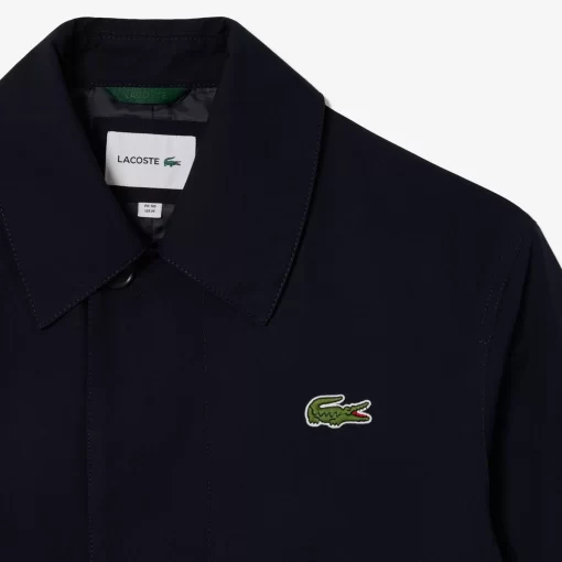 Lacoste Jacken & Mäntel>Leichter Wasserfester Trenchcoat Aus Baumwolltwill Navy Blau Hde