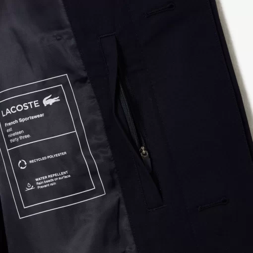 Lacoste Jacken & Mäntel>Leichter Wasserfester Trenchcoat Aus Baumwolltwill Navy Blau Hde