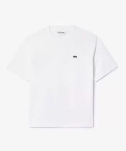 Lacoste T-Shirts>Leichtes T-Shirt Aus Baumwoll-Pima-Jersey. Weis 001