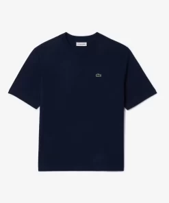 Lacoste T-Shirts>Leichtes T-Shirt Aus Baumwoll-Pima-Jersey. Navy Blau 166