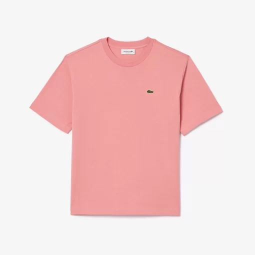 Lacoste T-Shirts>Leichtes T-Shirt Aus Baumwoll-Pima-Jersey. Rosa Qds