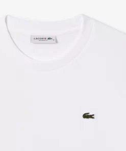 Lacoste T-Shirts>Leichtes T-Shirt Aus Baumwoll-Pima-Jersey. Weis 001