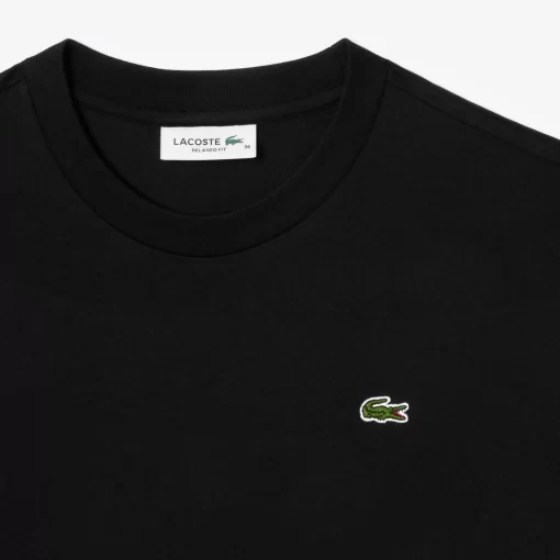 Lacoste T-Shirts>Leichtes T-Shirt Aus Baumwoll-Pima-Jersey. Schwarz 031