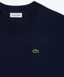 Lacoste T-Shirts>Leichtes T-Shirt Aus Baumwoll-Pima-Jersey. Navy Blau 166