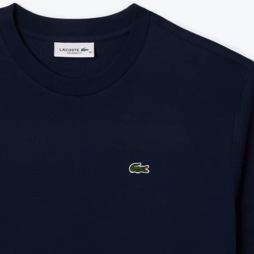 Lacoste T-Shirts>Leichtes T-Shirt Aus Baumwoll-Pima-Jersey. Navy Blau 166