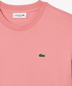 Lacoste T-Shirts>Leichtes T-Shirt Aus Baumwoll-Pima-Jersey. Rosa Qds