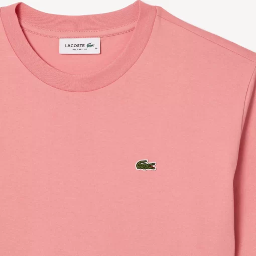 Lacoste T-Shirts>Leichtes T-Shirt Aus Baumwoll-Pima-Jersey. Rosa Qds