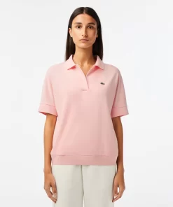 Lacoste Poloshirts>Loose Fit Damen Poloshirt Aus Geschmeidigem Pique Wasserlilie Rosa Kf9