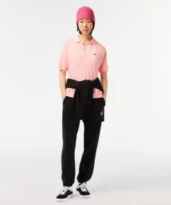 Lacoste Poloshirts>Loose Fit Damen Poloshirt Aus Geschmeidigem Pique Rosa Sfi