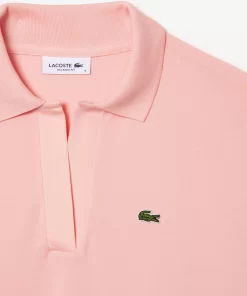 Lacoste Poloshirts>Loose Fit Damen Poloshirt Aus Geschmeidigem Pique Rosa Sfi