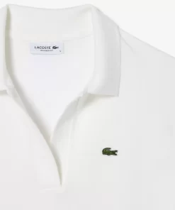 Lacoste Poloshirts>Loose Fit Damen Poloshirt Aus Geschmeidigem Pique Weis 001