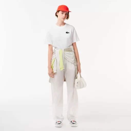 Lacoste Taschen>Lora Leder-Tasche Klein Bright White 001