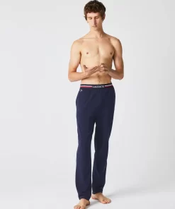 Lacoste Unterwäsche & Loungewear>Lounge Pyjama-Hosen In Trikolor Aus Jersey Navy Blau 166