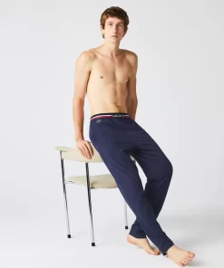 Lacoste Unterwäsche & Loungewear>Lounge Pyjama-Hosen In Trikolor Aus Jersey Navy Blau 166