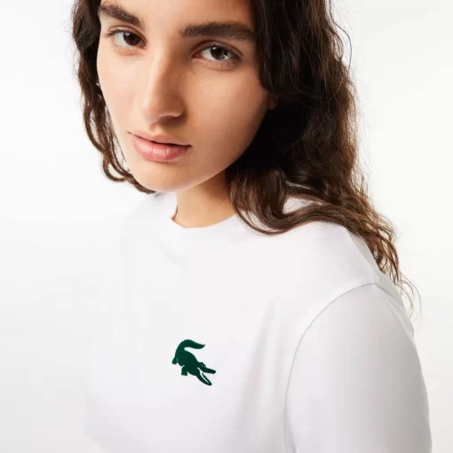 Lacoste Unterwäsche & Loungewear>Lounge T-Shirt Weis / Grun 737