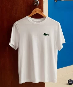 Lacoste Unterwäsche & Loungewear>Lounge T-Shirt Weis / Grun 737