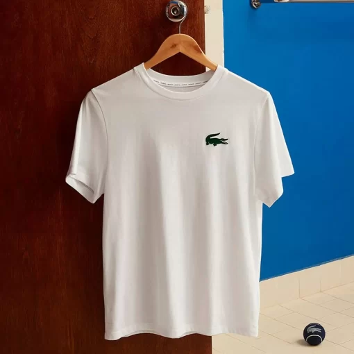 Lacoste Unterwäsche & Loungewear>Lounge T-Shirt Weis / Grun 737