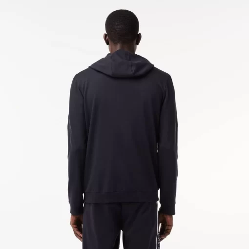 Lacoste Unterwäsche & Loungewear>Lounge-Hoodie Mit Logo Navy Blau / Weis El5