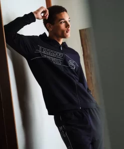 Lacoste Unterwäsche & Loungewear>Lounge-Hoodie Mit Logo Navy Blau / Weis El5