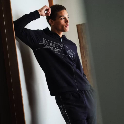 Lacoste Unterwäsche & Loungewear>Lounge-Hoodie Mit Logo Navy Blau / Weis El5