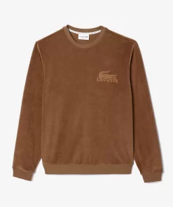 Lacoste Unterwäsche & Loungewear>Lounge-Sweatshirt Aus Baumwoll-Samt Braun Iz3