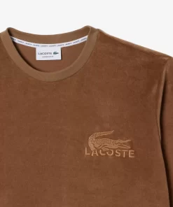 Lacoste Unterwäsche & Loungewear>Lounge-Sweatshirt Aus Baumwoll-Samt Braun Iz3