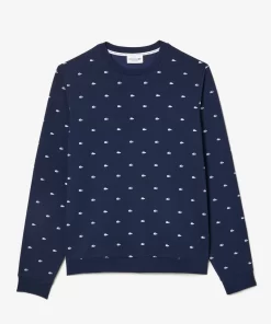 Lacoste Unterwäsche & Loungewear>Lounge-Sweatshirt Mit Kontrast-Aufdruck Navy Blau / Weis 525