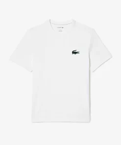 Lacoste Unterwäsche & Loungewear>Lounge-T-Shirt Aus Baumwolljersey Weis / Grun 7Wj