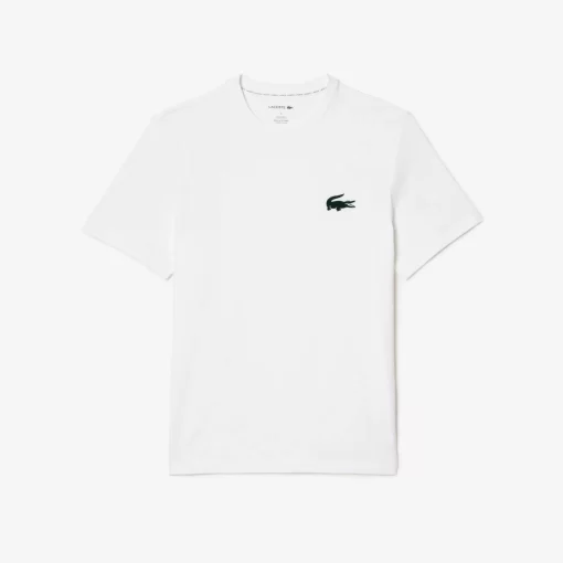 Lacoste Unterwäsche & Loungewear>Lounge-T-Shirt Aus Baumwolljersey Weis / Grun 7Wj